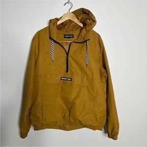 Members Only Pullover Windbreaker Jacket Mens Brown XL